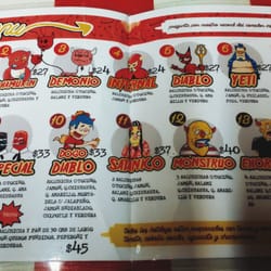 Diablos - The menu.
