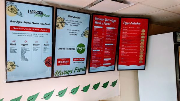 Menu photo 1 La Fresca Pizza Houston, TX Menu photo 1 La Fresca Pizza Houston, TX