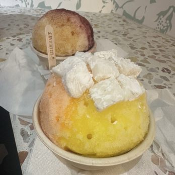 Ululani's - Back is li hing and lilikoi. Front is pineapple, peach, lilikoi with mochi - Shaved Ice Near Me - Chula Vista, California