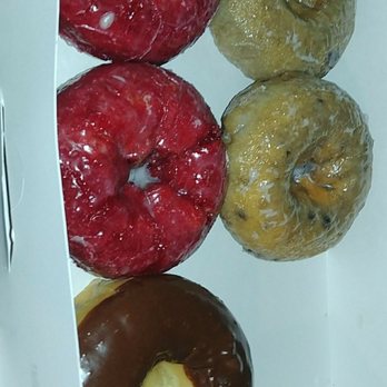 TOP DONUTS - 2 red velvet glazed, 1 chocolate, 2 blueberry glazed - Donuts Near Me - Killeen, Texas