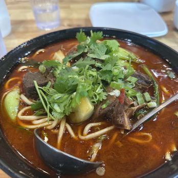 Kofu Dumpling House - Szechwan Spicy Beef Noodle Soup. This was the best I've ever had. Flavor super hearty and the meat was not fatty - Chinese Near Me - Mesa, Arizona