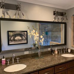 Dark Horse Framing - Mirror in master bath