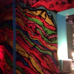Oscar & Rosie - Fluoro wall painting