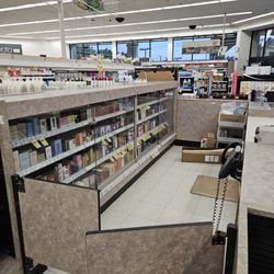 Inside the store.