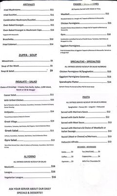 Menu photo 1 Dolce Vita Italian Bistro Tucson, AZ Menu photo 1 Dolce Vita Italian Bistro Tucson, AZ