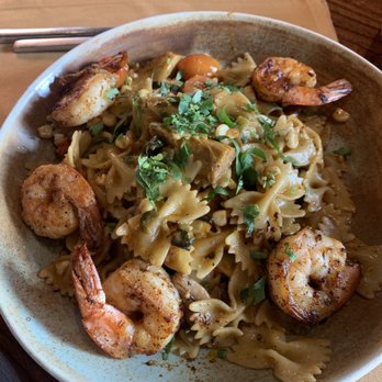 GRANVILLE - Spicy pasta with shrimp. Super good but I wish it had more shrimp. - New American Near Me - Pasadena, California GRANVILLE - Spicy pasta with shrimp. Super good but I wish it had more shrimp. - New American Near Me - Pasadena, California