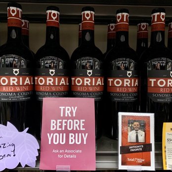 Total Wine & More - My favorite from tonight's tasting! Torial red from Sonoma had a slight sea salt after taste - Beer, Wine & Spirits Near Me - Brea, California