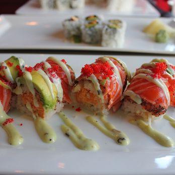 Aji 53 - Crown Salmon Roll - Sushi Bars Near Me - Bay Shore, New York Aji 53 - Crown Salmon Roll - Sushi Bars Near Me - Bay Shore, New York