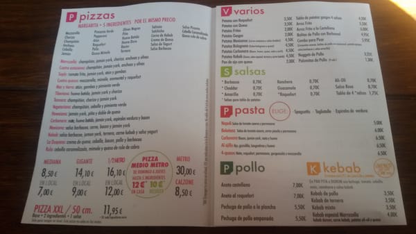 Menu photo 3 Marruzella Cádiz, CA