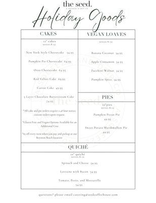 Menu photo 5 the seed. - Boca Raton - Palmetto Boca Raton, FL Menu photo 5 the seed. - Boca Raton - Palmetto Boca Raton, FL