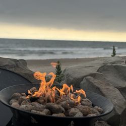 Rincon Parkway Campground - Beautiful fire lit sundown
