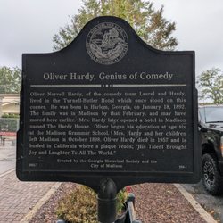 Oliver Hardy Historical Marker, Madison