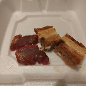 Monkey King BBQ & Noodle - The fat and meat balance of the BBQ Combo - Pork BBQ with Crispy Pork - Cantonese Near Me - Lenexa, Kansas