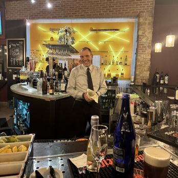 Bistro 7 - Owner Doug Clark, behind the bar this evening, making sure everything goes smoothly for New Years. Julie A - New American Near Me - Reno, Nevada