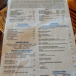 Hoak's Restaurant Menu Hoak's Restaurant Menu