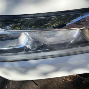 Headlight Restoration Austin - before - Auto Detailing Near Me - Austin, Texas