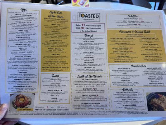 Menu photo 1 Toasted Del Mar San Diego, CA Menu photo 1 Toasted Del Mar San Diego, CA