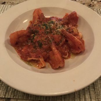 Antique Table - Shrimp Fra Diavolo over homemade linguine - Italian Near Me - Winthrop, Massachusetts
