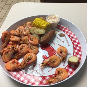 Bayou Cane Seafood - a plate of shrimp, corn, and potatoes - Cajun/Creole Near Me - Houma, Louisiana