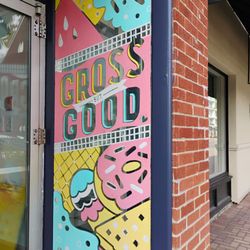 This is by their entrance. "Gross but good" LOL