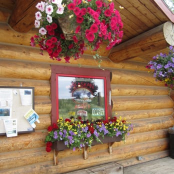 Monderosa Bar - hanging baskets of flowers - Bars Near Me - Nenana, Alaska