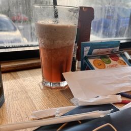 This was a strawberry smoothie. I didn't like the taste of it and we let it sit. 30 minutes and it looks like this? Disgusting