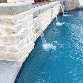 Sol Pacific Pool Plastering - Raised bond beam wall with sheer decent waterfalls - Pool Cleaners Near Me - El Cajon, California