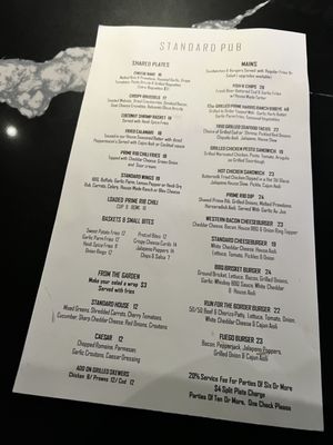 Menu photo 2 The Standard Pub Modesto, CA