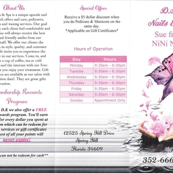 D K Nail and Spa - Nail Salons Near Me - Spring Hill, Florida