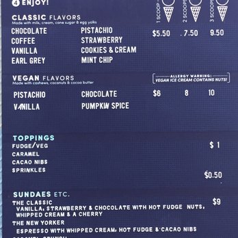 Van Leeuwen Ice Cream - Menu - Food Trucks Near Me