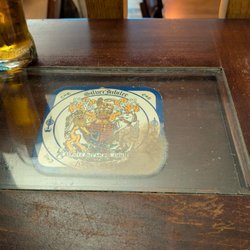 Legends Bar & Restaurant - Interesting table, although I thought the top was about to fall off.