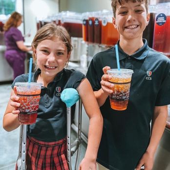 HTeaO - a boy and a girl holding drinks - Coffee & Tea Near Me - San Antonio, Texas HTeaO - a boy and a girl holding drinks - Coffee & Tea Near Me - San Antonio, Texas