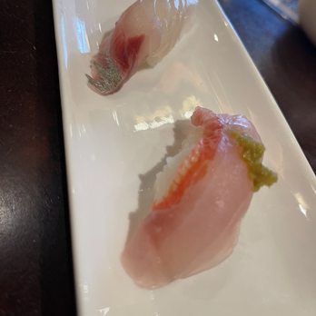 Sushi Shunka - Golden eye snapper & striped Jack - Sushi Bars Near Me - Costa Mesa, California Sushi Shunka - Golden eye snapper & striped Jack - Sushi Bars Near Me - Costa Mesa, California
