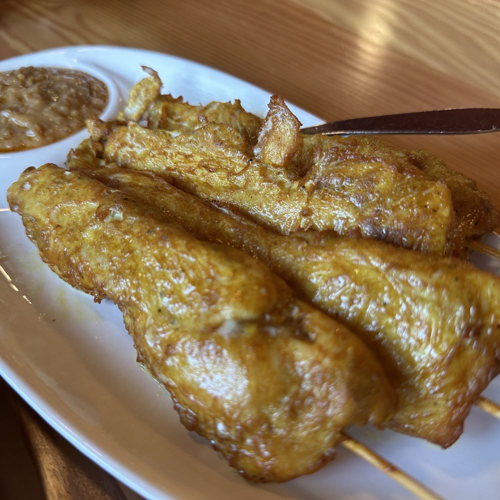 Thai Corner Restaurant - Chicken Satay ($16): only four pieces, but each one is great! - Thai Near Me - Sidney, British Columbia Thai Corner Restaurant - Chicken Satay ($16): only four pieces, but each one is great! - Thai Near Me - Sidney, British Columbia