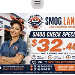 Smog Check & DMV Auto Registration - Advertisement on the website...