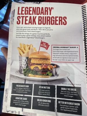 Menu photo 2 Hard Rock Cafe Tampa, FL Menu photo 2 Hard Rock Cafe Tampa, FL