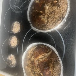 I tried the rice, coleslaw and small piece of chicken