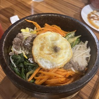 Kim's Korean BBQ Restaurant - The Dol Sot Bibimbap. Make sure you let it sit for a bit to get the rice crunchy on the bottom. - Korean Near Me - Jacksonville, Florida Kim's Korean BBQ Restaurant - The Dol Sot Bibimbap. Make sure you let it sit for a bit to get the rice crunchy on the bottom. - Korean Near Me - Jacksonville, Florida