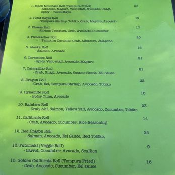 Tap Room - Wednesday sushi menu - Beer Bar Near Me - Inverness, California Tap Room - Wednesday sushi menu - Beer Bar Near Me - Inverness, California