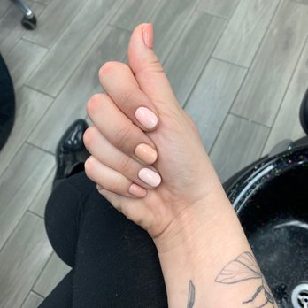 DJ Nails - Nude color block nails - Nail Technicians Near Me - Pasadena, California DJ Nails - Nude color block nails - Nail Technicians Near Me - Pasadena, California
