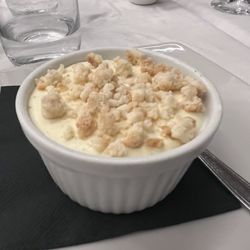 Il Pavone - Bocabona - our 'semifreddo with crushed amaretti and toasted pistachios