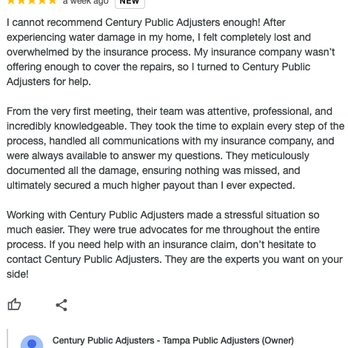 Century Public Adjusters - Another "Fish" family member writing a fake review. - Public Adjusters Near Me - Miami, Florida Century Public Adjusters - Another "Fish" family member writing a fake review. - Public Adjusters Near Me - Miami, Florida