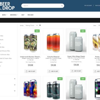 Beer Drop - Extensive beer selection. Screenshot taken February 9, 2022. - Beer, Wine & Spirits Near Me - Denver, Colorado