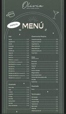 Menu photo 1 Olivia Mayagüez, PR Menu photo 1 Olivia Mayagüez, PR