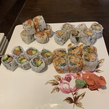Sanya Sushi Bistro - HAPPY HOUR: Spicy Tuna Roll ($4.38), Shrimp Tempura Roll ($4.55), Salmon Avocado Roll ($4.20), Super Duper Roll ($4.55) - Sushi Bars Near Me - Kitty Hawk, North Carolina Sanya Sushi Bistro - HAPPY HOUR: Spicy Tuna Roll ($4.38), Shrimp Tempura Roll ($4.55), Salmon Avocado Roll ($4.20), Super Duper Roll ($4.55) - Sushi Bars Near Me - Kitty Hawk, North Carolina