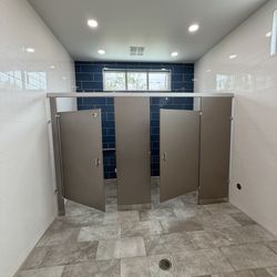 Small but clean and accessible bathrooms.