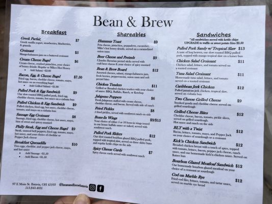 Menu photo 3 Bean & Brew Batavia, OH