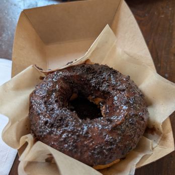 Dough Joe’s - Chocolate glazed donut with Oreo cookie crumbles - Donuts Near Me - Winston-Salem, North Carolina