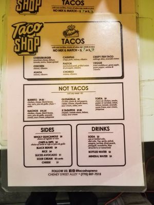 Menu photo 6 Taco Shop Reno, NV Menu photo 6 Taco Shop Reno, NV