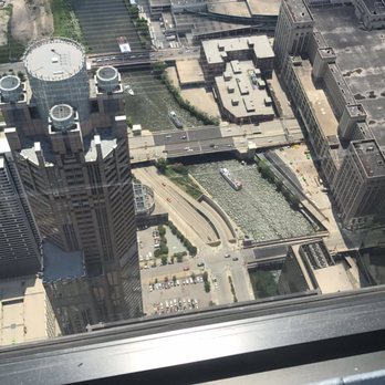 Skydeck Chicago - Former Sears Tower now Willis Tower in Chicago at the sky deck ledge - Observatories Near Me - Chicago, Illinois